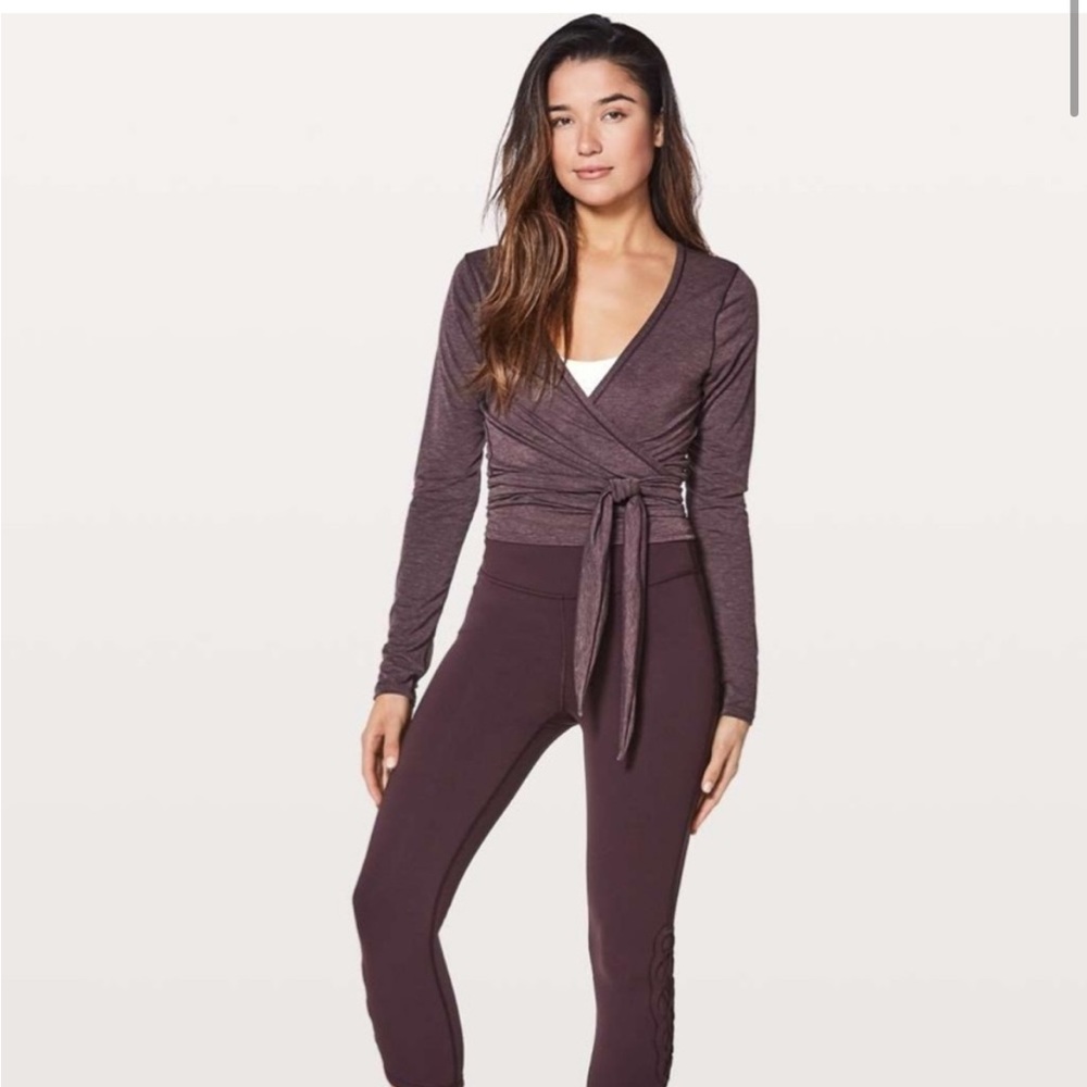 Lululemon Tied to it Deep Purple Wrap Top
